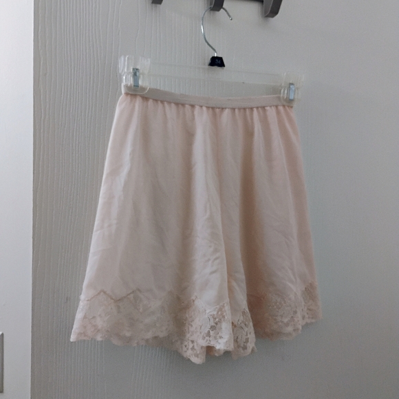 Vintage Pants - Vintage 70s 80s Pink Lace Lingerie High Waisted Shorts